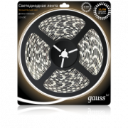 Лента LED 5050/60-SMD 14.4W  12V DC теплый белый IP66 (блистер 5м)