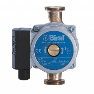Насос циркуляционный Biral WX 13/150 (для ГВС, 1x230 В, Qmax 3 м³/ч, Hmax 2,8 м, 2600 об/мин)