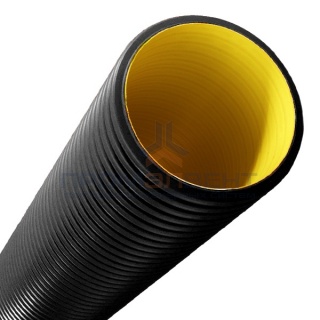 Труба жесткая двустенная для кабельной канализации DKC, (10кПа) д125мм, цвет черный [уп.6м]