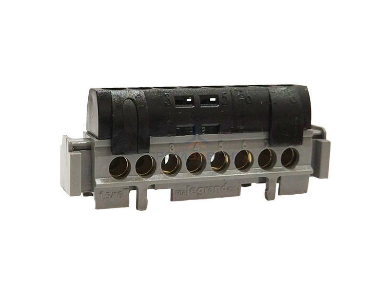 Клеммник Legrand черный 8х1.5-16мм2